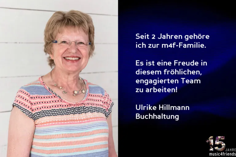 Musik4Friends feiert 15 Jahre begleitet und gratuliert den Wegbegleitern.